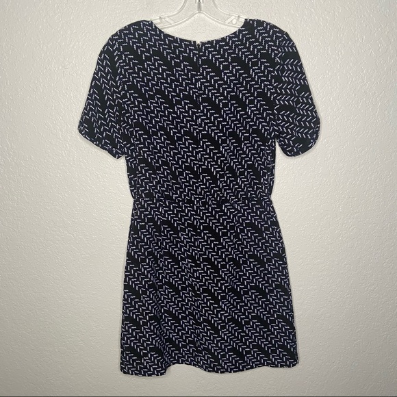 Fossil Short Sleeve A Line Silk Dress Black Size 4 - Picture 6 of 9